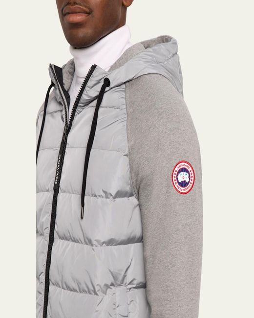 Canada Goose Gray Hybridge Huron Padded-Front Jacket for men