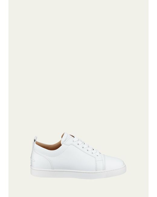 Christian Louboutin White Louis Junior Leather Red Sole Sneakers for men