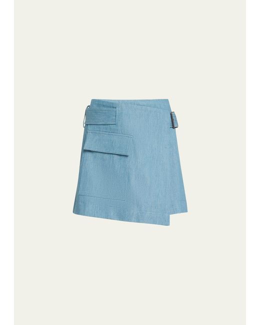 WE-AR4 Blue The Cargo Mini Skirt