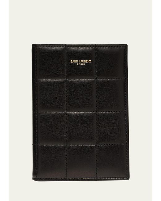 Saint Laurent YSL Quilted Patent Card Holder