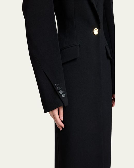 Givenchy Black Wool-Blend Cocoon Coat