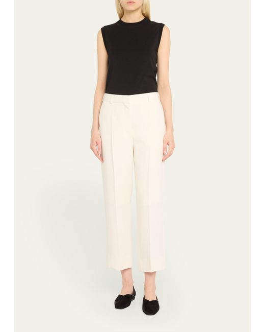 Totême  Natural Tailored Straight Cropped Trousers