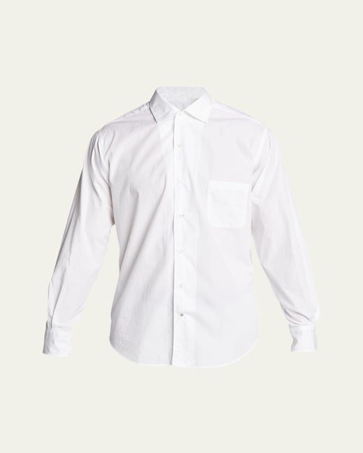 Loro Piana White Andre Cotton Poplin Shirt for men