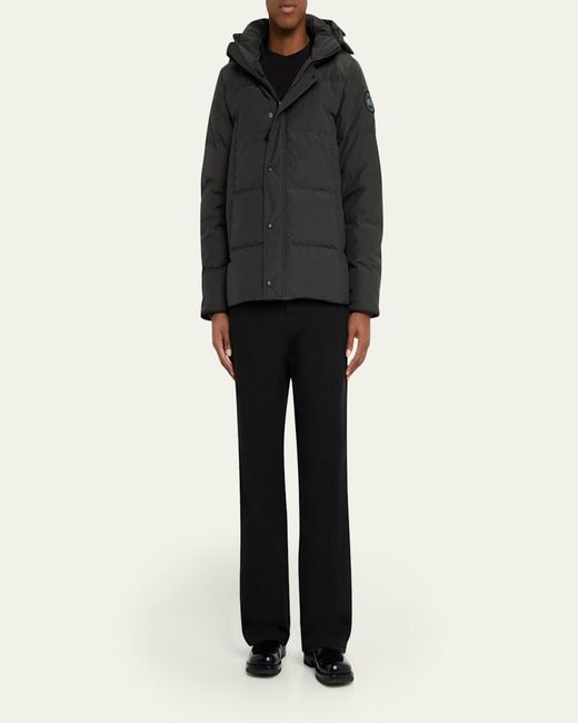 Canada Goose Black Wyndham Label Down Parka for men