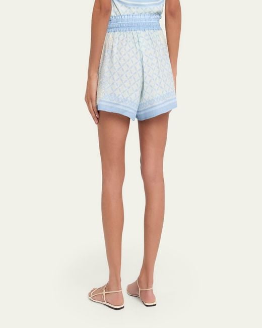 Shani Blue Carly Drawstring Shorts