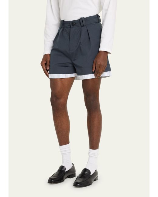 S.S.Daley Blue Thomas Striped-cuff Bloomer Shorts for men