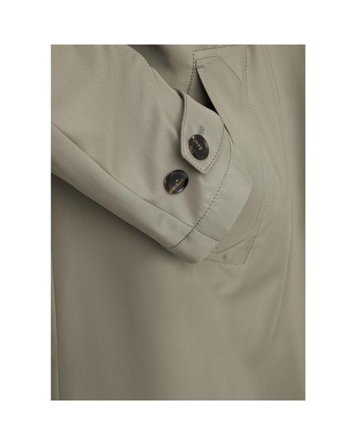 Brioni Gray Silk Cloud Button-Front Car Coat for men