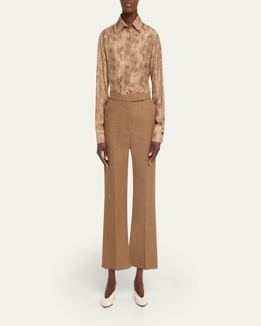 Kiton Natural Silk Long-Sleeve Shirt