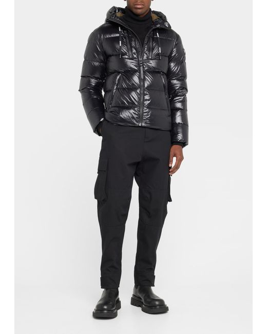 Mackage Victor Lustrous Quilted Down Jacket in Black for Men | Lyst