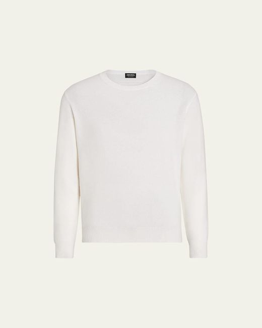 Zegna Natural Oasi Cashmere Crewneck Sweater for men