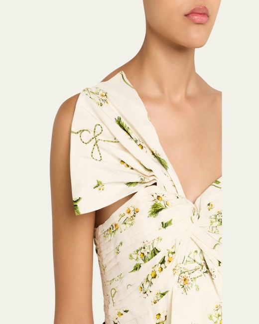 Camilla Natural Asymmetric Bow Top