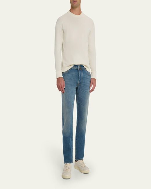 Jacob Cohen Blue Medium-Wash Denim Slim Fit Jeans for men