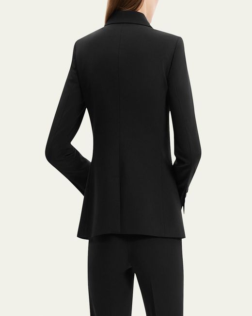 Theory Black Traceable Wool Slim Single-Breasted Blazer