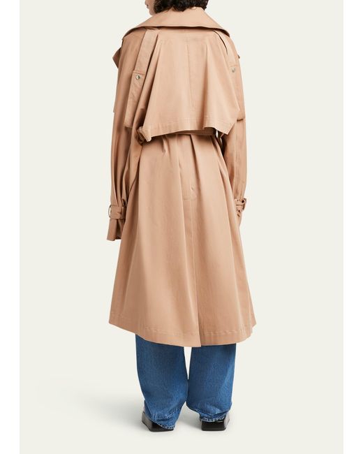 Plan C Natural Convertible Belted Trench Coat