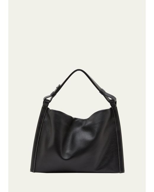 Proenza Schouler Black Minetta Leather Shoulder Bag