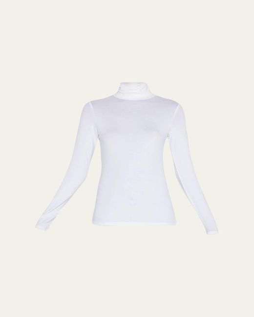Majestic Filatures Natural Viscose Jersey Turtleneck