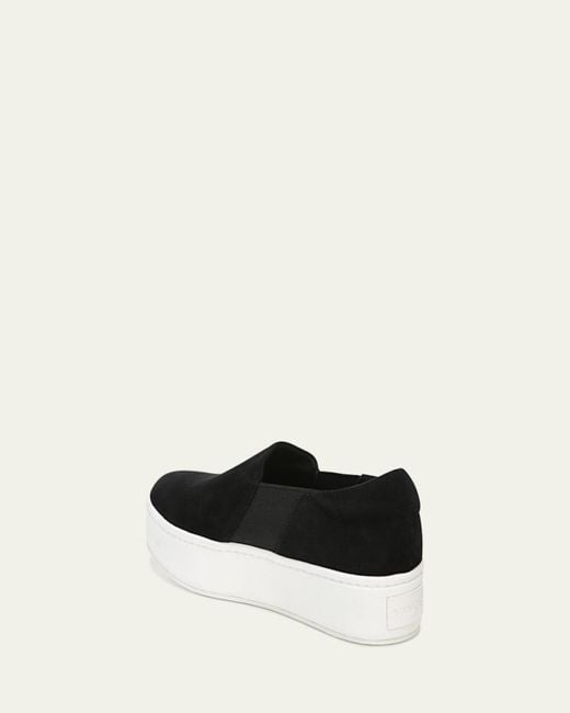 Vince White Warren Suede Platform Skate Sneakers