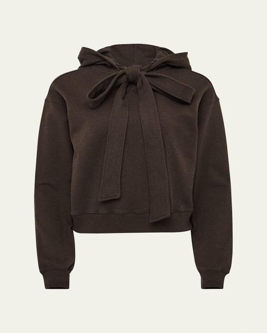J.W. Anderson Black Tied Bow Cotton Hoodie