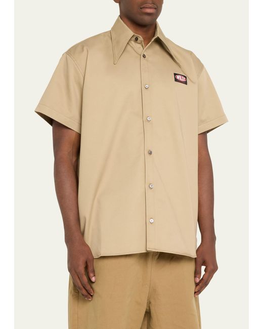 Willy Chavarria Natural Pachuco Twill Work Shirt for men