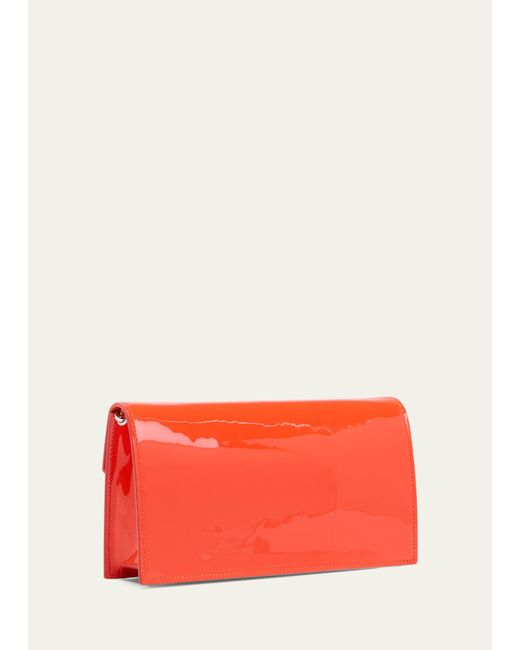 Christian Louboutin Red Loubi54 Wallet On Chain In Patent Leather