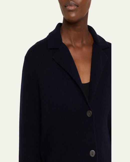 Vince Blue Lapel Button Cardigan