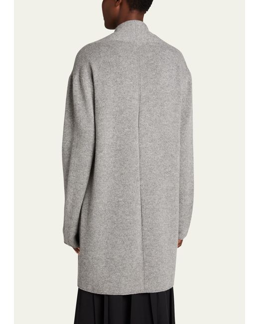 The Row Gray Fulham Open-front Cashmere Cardigan