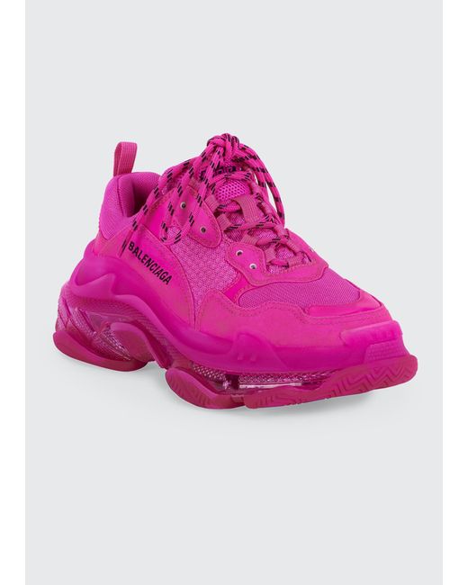 pink balenciaga triple s sneakers
