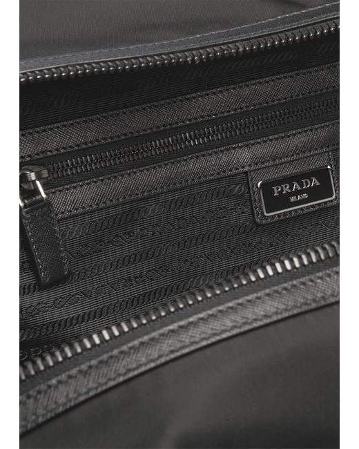 Prada Black Nylon & Saffiano Duffel Bag for men