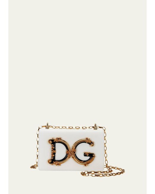 Dolce & Gabbana Natural Baroque Small Leather Crossbody Bag