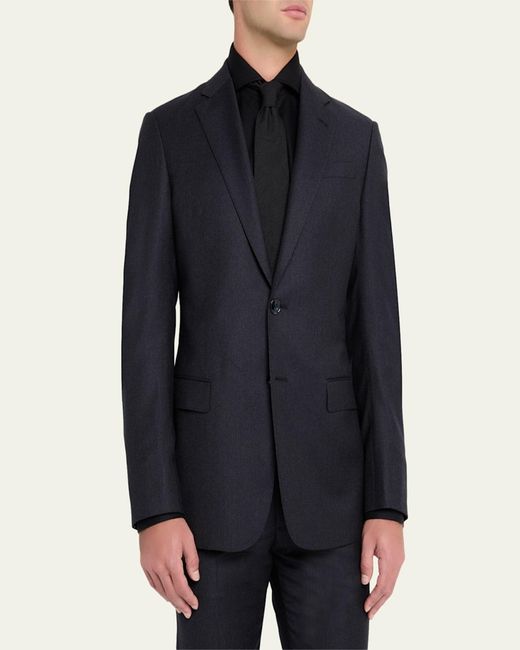 Giorgio Armani Blue Tonal Micro Pinstripe Two-Piece Suit for men