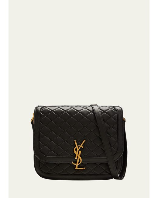 Saint Laurent Solferino Medium Ysl Crossbody Bag In Quilted Smooth