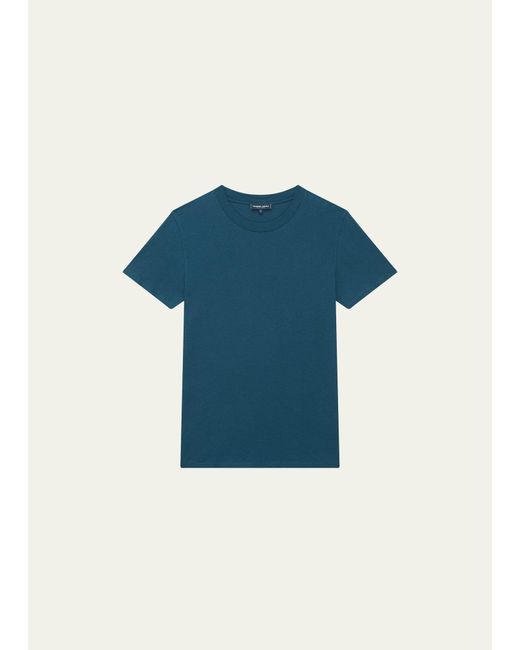 Frescobol Carioca Blue Cotton Linen Short-sleeve T-shirt for men