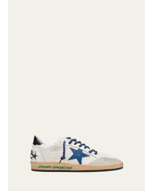 Golden Goose Deluxe Brand White Ball Star Leather Low-top Sneakers for men