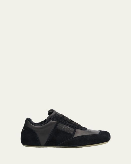 MM6 by Maison Martin Margiela Black Anatomic Mixed Leather Sneakers