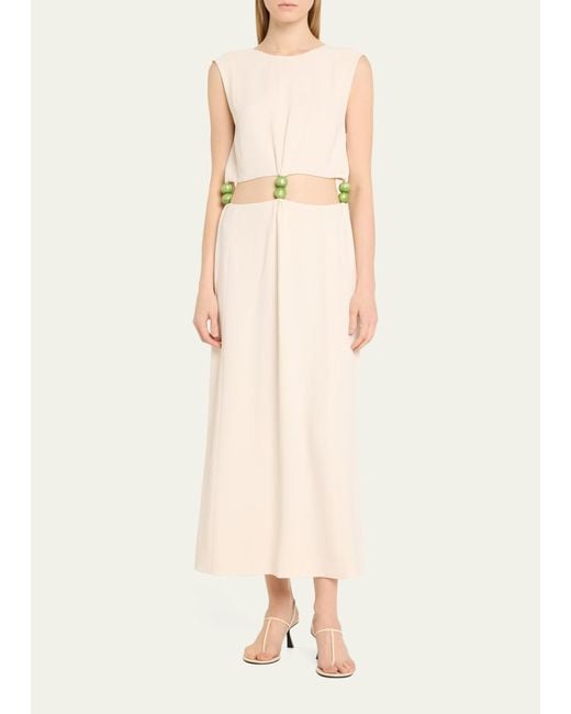Alexis Natural Coppola Jade Cutout-waist Sleeveless Maxi Dress