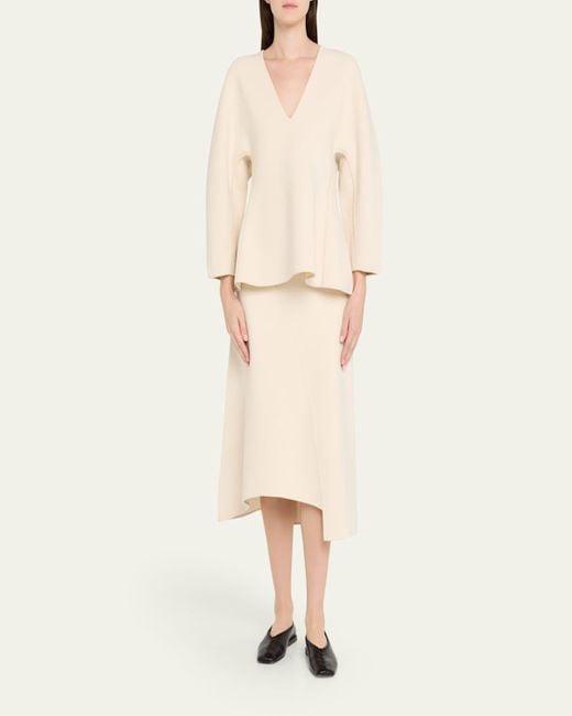 Ashlyn Natural Henry Peplum Blouse