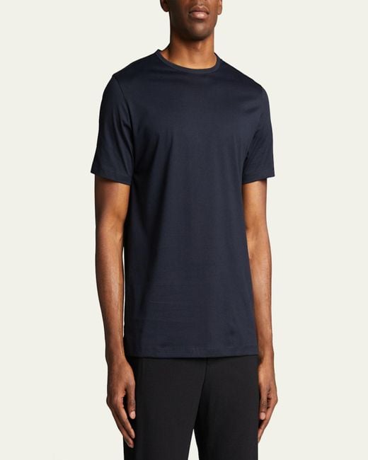 Theory White Precise Luxe Cotton Short-Sleeve Tee for men