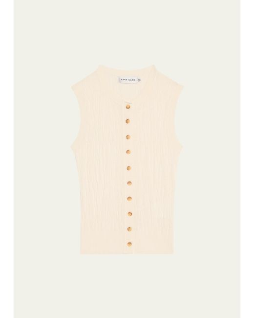 Anna Quan Natural Serafina Button-Front Top