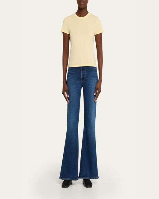 FRAME The Icon Flare Jeans in Blue | Lyst