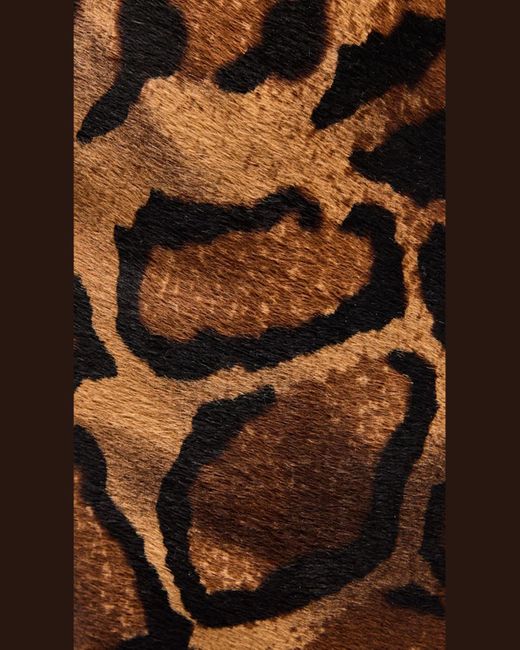 Christian Louboutin Brown 85Mm Loo Botta Leopard Calf Hair Sole Knee-High Boots