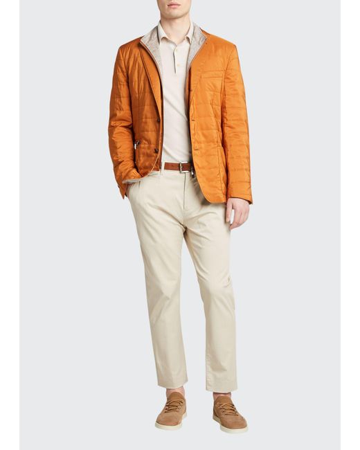 Corneliani Quilted Milestone Sport Jacket in White for Men Lyst