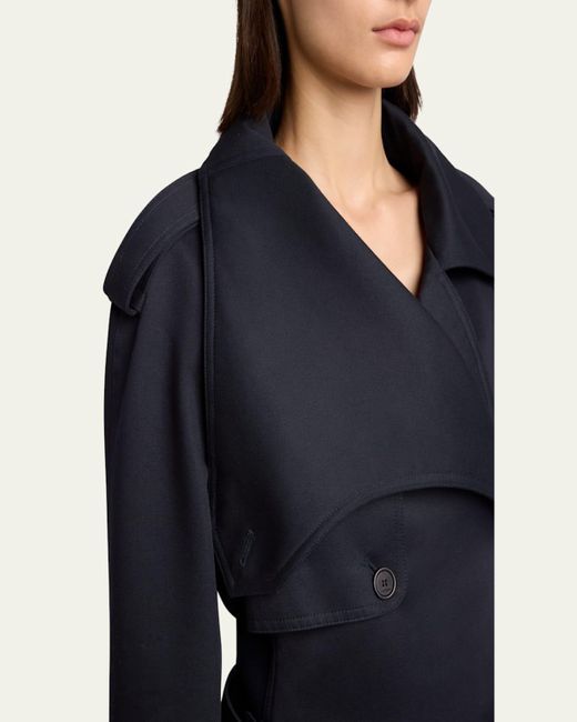 Courreges Blue Moto Viscose-Blend Jacket