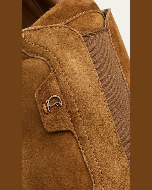 Christian Louboutin Natural St Louis Suede Slip-On Sneakers for men