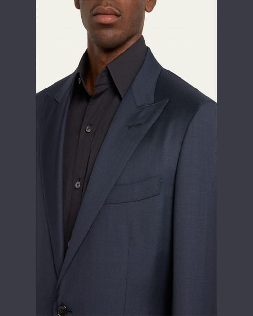 Tom Ford Gray Modern Fit Sharkskin Suit for men