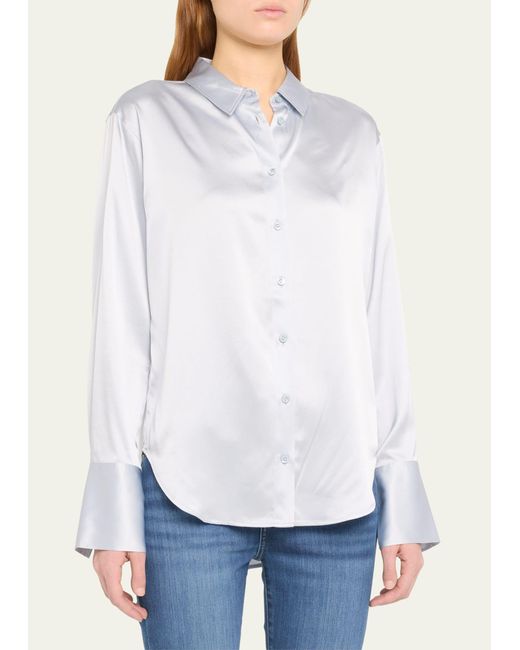 FRAME Multicolor The Standard Silk Button-front Shirt