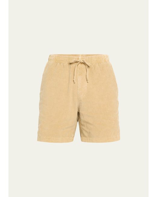 Save Khaki Natural Corduroy Drawstring Easy Shorts for men