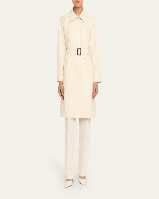 Jane Post Natural Single-Breasted Trench Coat