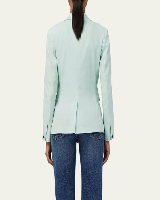 Rag & Bone Blue Razor Linen Blazer