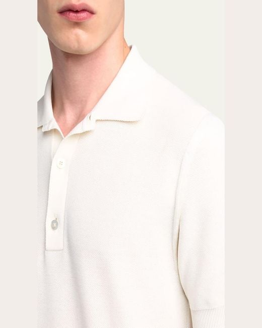 Tom Ford Natural Classic-Fit Cotton Pique Polo Shirt for men