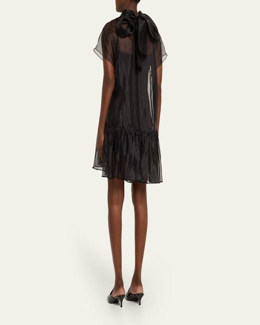 jonathan simkhai organza dress SIMKHAI Women's Ruffled Beaux Organza Dress in Midnight, Size 12